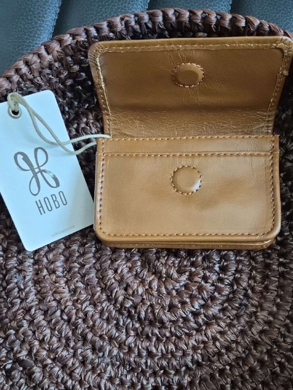 HOBO Tan Leather Slim Card & Key Holder - Picture 2 of 4